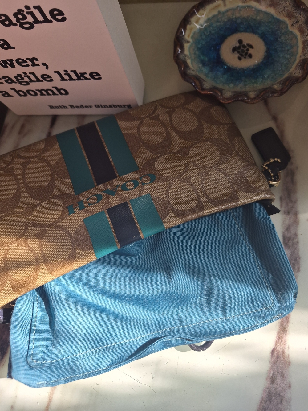Coach Signature Varsity Stripe Wristlet - Picture 11 of 12